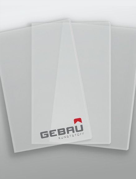 Фото материала для рекламы Светопрозрачный ударопрочный полистирол GEBAU, цвет опал